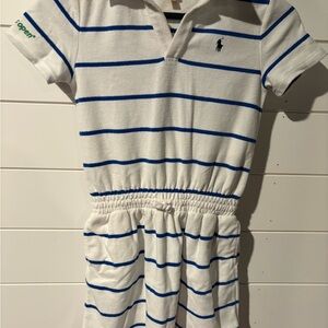 Polo Ralph Lauren Girls Striped Terry Dress (size M 8-10)